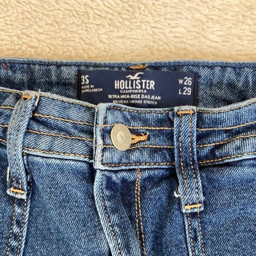 Hollister Ultra High Rise Dad Carpenter Jeans Medium Utility Skater 90s Style - Picture 5 of 11